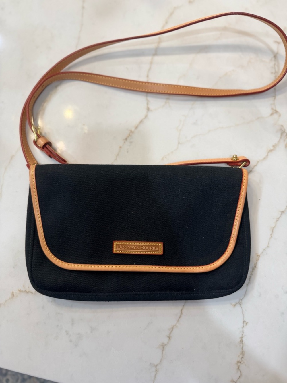 Dooney & Burke Canvas Envelope style cross body bag